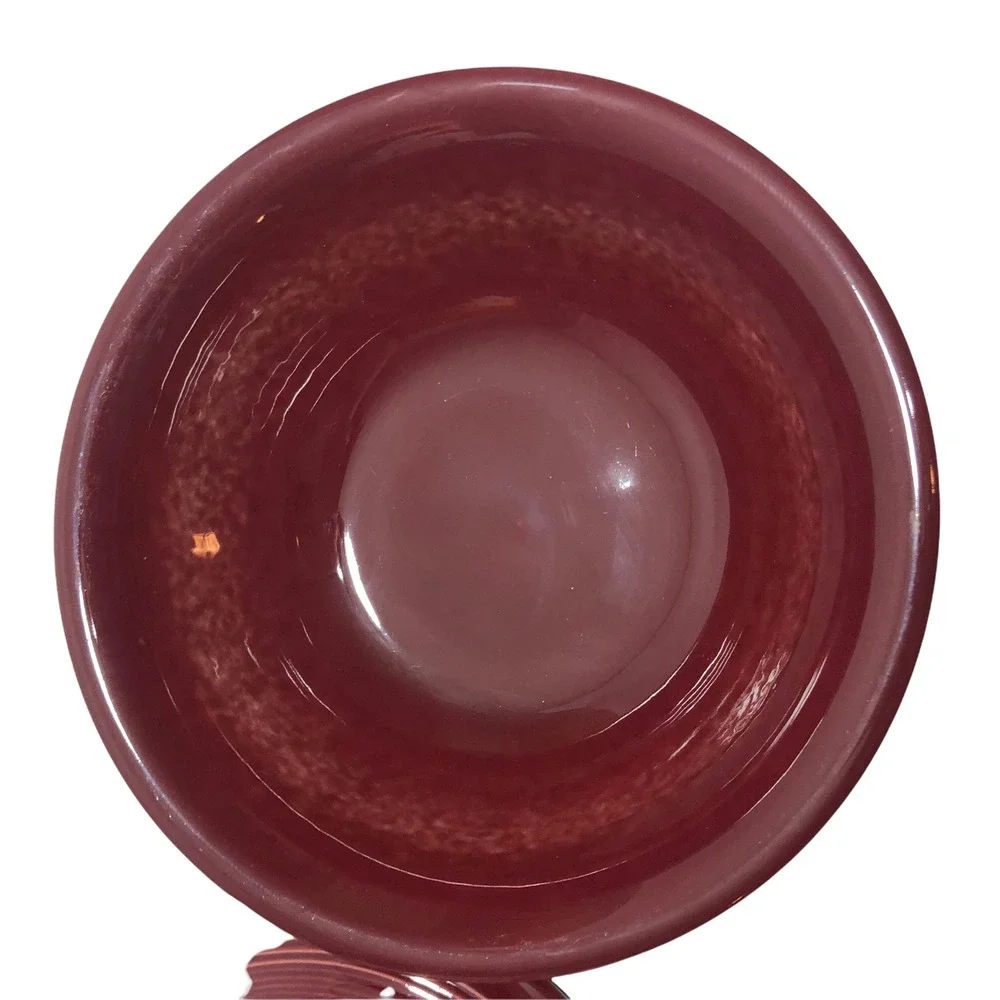 Fiestaware Burgandy Covered Lidded Casserole‎ Dish USA HLC Fiesta